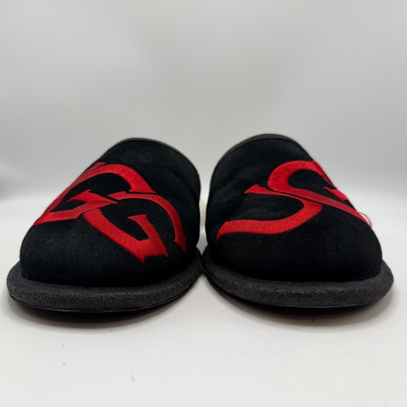 UGG Men’s Black Shearling Slippers Size 11 - Picture 4 of 8